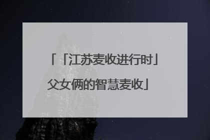 「江苏麦收进行时」父女俩的智慧麦收
