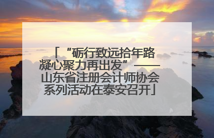 “砺行致远拾年路 凝心聚力再出发”——山东省注册会计师协会系列活动在泰安召开