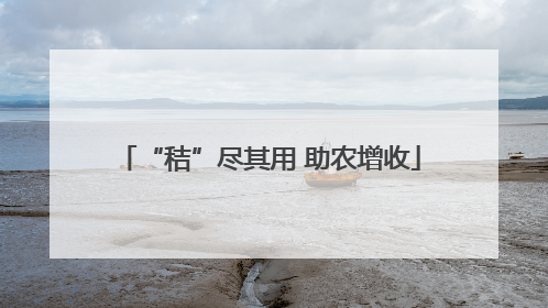 “秸”尽其用 助农增收