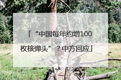 “中国每年约增100枚核弹头”？中方回应
