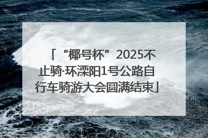 “椰号杯”2025不止骑·环溧阳1号公路自行车骑游大会圆满结束