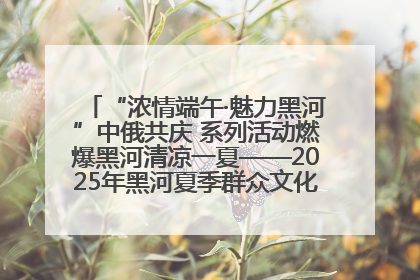 “浓情端午·魅力黑河”中俄共庆 系列活动燃爆黑河清凉一夏——2025年黑河夏季群众文化活动启幕 多元文化赋能边境文旅新高地
