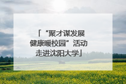 “聚才谋发展 健康暖校园”活动走进沈阳大学