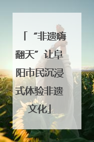 “非遗嗨翻天”让阜阳市民沉浸式体验非遗文化