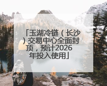 玉湖冷链（长沙）交易中心全面封顶，预计2026年投入使用