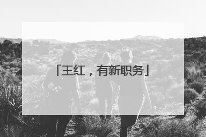 王红，有新职务