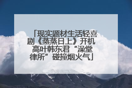 现实题材生活轻喜剧《蒸蒸日上》开机 高叶韩东君“澡堂律所”碰撞烟火气