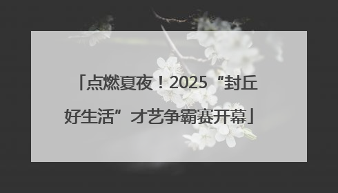 点燃夏夜！2025“封丘好生活”才艺争霸赛开幕