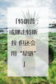 特朗普：或挪走特斯拉 但还会用“星链”