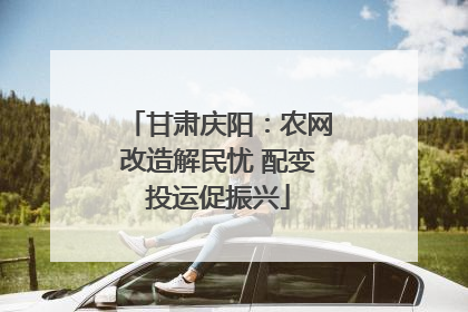 甘肃庆阳：农网改造解民忧 配变投运促振兴