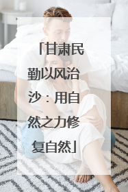 甘肃民勤以风治沙：用自然之力修复自然