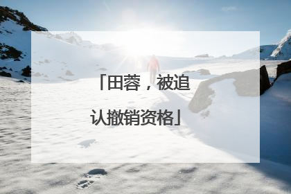 田蓉，被追认撤销资格