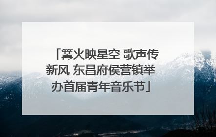 篝火映星空 歌声传新风 东昌府侯营镇举办首届青年音乐节