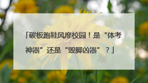 碳板跑鞋风靡校园！是“体考神器”还是“毁脚凶器”？