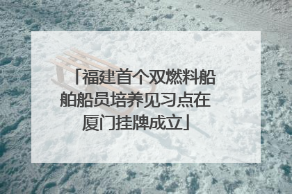 福建首个双燃料船舶船员培养见习点在厦门挂牌成立