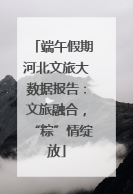 端午假期河北文旅大数据报告：文旅融合，“粽”情绽放