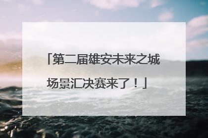 第二届雄安未来之城场景汇决赛来了！