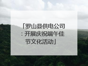 罗山县供电公司：开展庆祝端午佳节文化活动