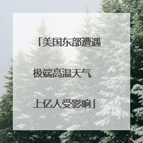 美国东部遭遇极端高温天气 上亿人受影响