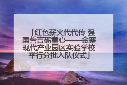 红色薪火代代传 强国誓言砺童心——金寨现代产业园区实验学校举行分批入队仪式