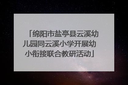 绵阳市盐亭县云溪幼儿园同云溪小学开展幼小衔接联合教研活动