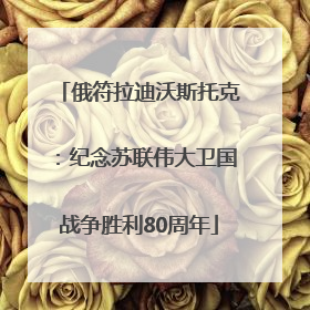 俄符拉迪沃斯托克：纪念苏联伟大卫国战争胜利80周年