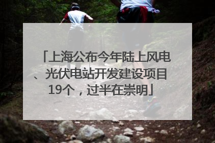 上海公布今年陆上风电、光伏电站开发建设项目19个，过半在崇明