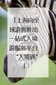 上海向全球游客推出一站式入境游服务平台“入境通”