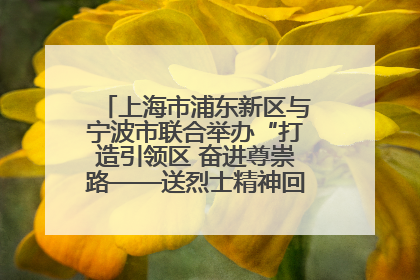 上海市浦东新区与宁波市联合举办“打造引领区 奋进尊崇路——送烈士精神回家乡”主题活动