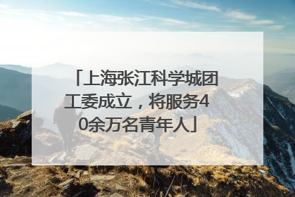 上海张江科学城团工委成立，将服务40余万名青年人