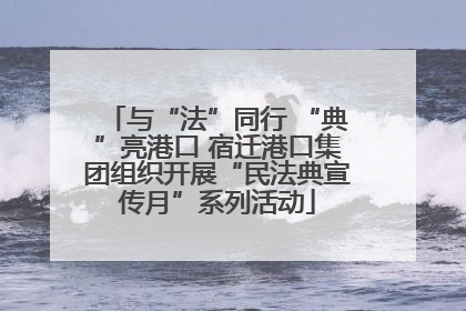 与“法”同行 “典”亮港口 宿迁港口集团组织开展“民法典宣传月”系列活动