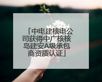 中电建核电公司获得中广核核岛建安A级承包商资质认证
