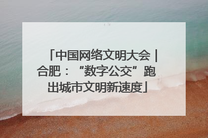 中国网络文明大会｜合肥：“数字公交”跑出城市文明新速度