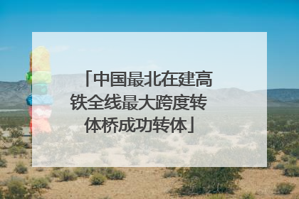 中国最北在建高铁全线最大跨度转体桥成功转体