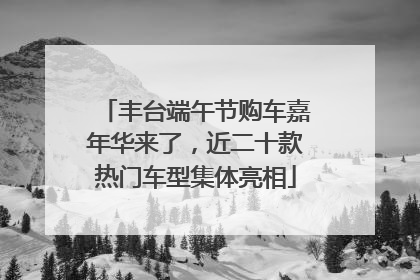 丰台端午节购车嘉年华来了，近二十款热门车型集体亮相