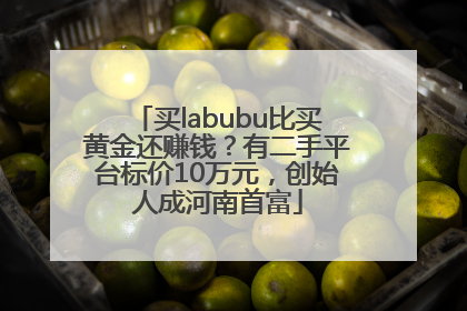买labubu比买黄金还赚钱？有二手平台标价10万元，创始人成河南首富