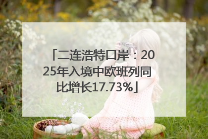 二连浩特口岸：2025年入境中欧班列同比增长17.73%