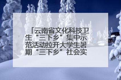 云南省文化科技卫生“三下乡”集中示范活动拉开大学生暑期“三下乡”社会实践活动序幕