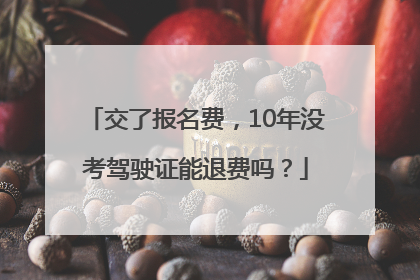 交了报名费，10年没考驾驶证能退费吗？