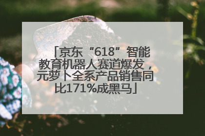 京东“618”智能教育机器人赛道爆发，元萝卜全系产品销售同比171%成黑马