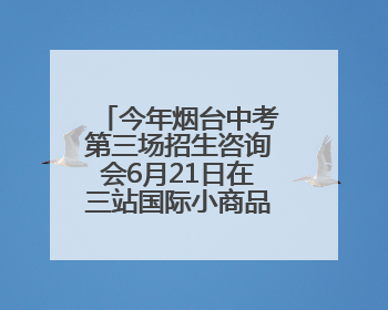 今年烟台中考第三场招生咨询会6月21日在三站国际小商品城举行