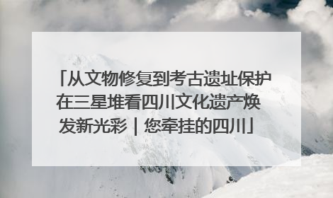 从文物修复到考古遗址保护 在三星堆看四川文化遗产焕发新光彩｜您牵挂的四川