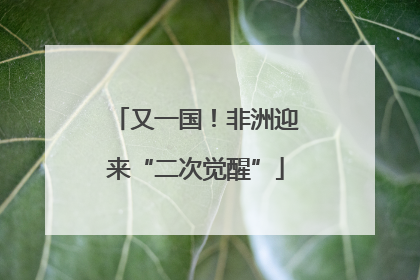 又一国！非洲迎来“二次觉醒”