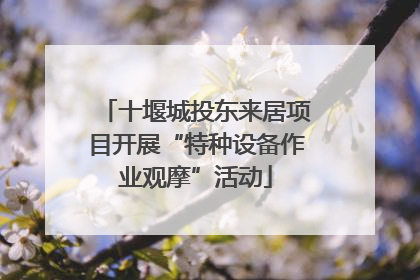 十堰城投东来居项目开展“特种设备作业观摩”活动