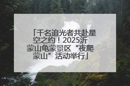 千名追光者共赴星空之约！2025沂蒙山龟蒙景区“夜爬蒙山”活动举行