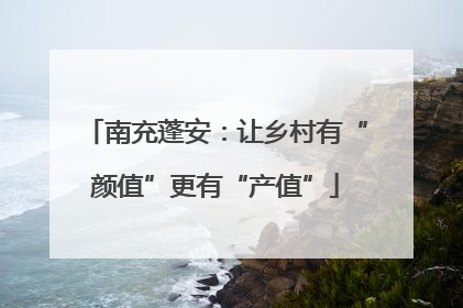 南充蓬安：让乡村有“颜值”更有“产值”