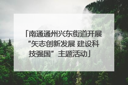 南通通州兴东街道开展“矢志创新发展 建设科技强国”主题活动