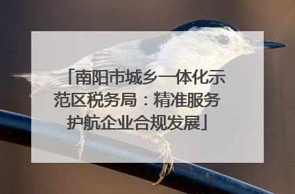 南阳市城乡一体化示范区税务局：精准服务护航企业合规发展