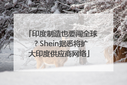 印度制造也要闯全球？Shein据悉将扩大印度供应商网络