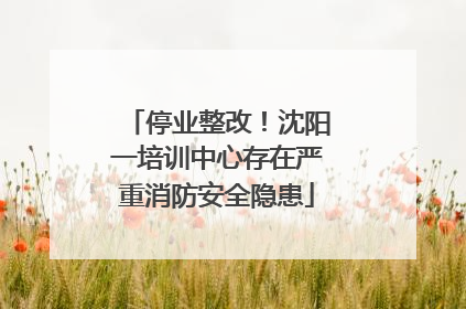 停业整改！沈阳一培训中心存在严重消防安全隐患